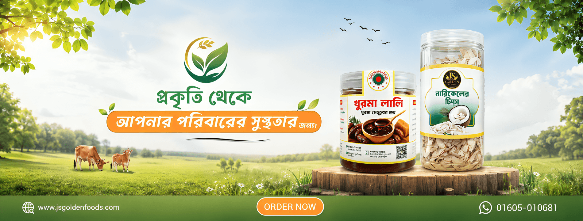 JS Golden Foods — প্রকৃতি থেকে আপনার পরিবারের সুস্থতার জন্য